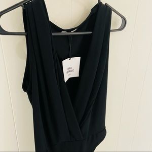 Black never worn scoop neck Zara bodysuit.